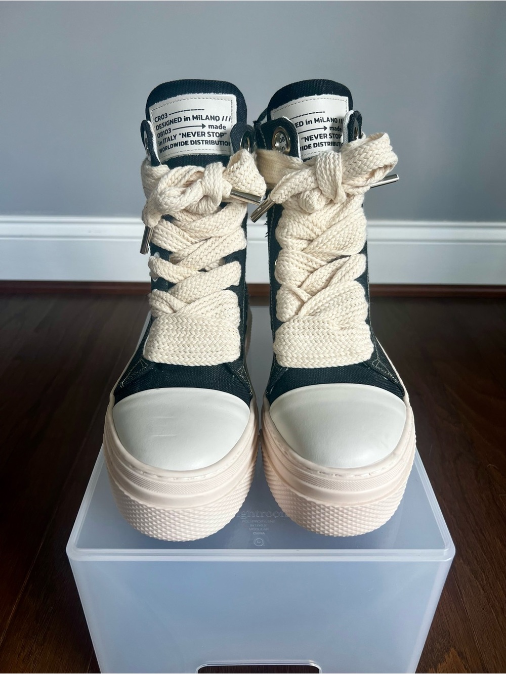 Cristian Zerotre CALIPSO 300 Destroyed Black Sneakers - Picture 5 of 13